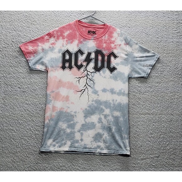 AC/DC Lightning Tie Dye T-Shirt Size Small - Picture 1 of 8